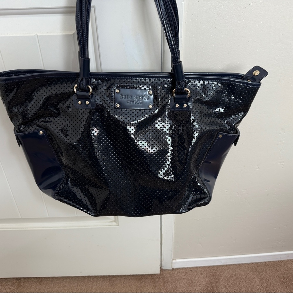 Kate Spade Navy Patent Leather Tote